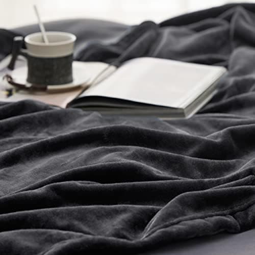 BEDSURE Wohndecke Warm Grau - Weich, Fleecedecke für Frauen, Couch Überwurf 150x200cm