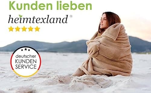 Heimtexland Kuscheldecke flauschig Oekotex warm Super Soft Decke 130x170 cm Bordeaux weinrot