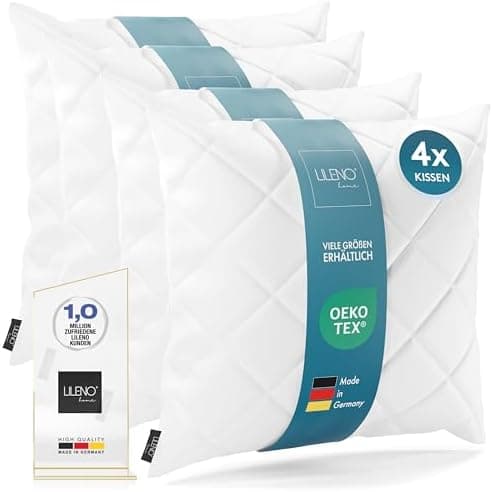 LILENO HOME 95°C waschbares Kissenfüllungsset - ideal für Allergiker - Polyester Innenkissen 40 x 40 cm als Couchkissen,
