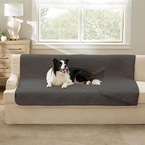 BEDSURE wasserdichte Hundedecke - 76x178 cm rutschfeste Schutzmatte für Couch, waschbar und kratzfest, Grau OEKO-TEX STA