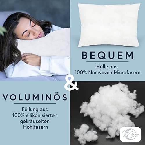 Moon 2er Pack Nonwoven Füllkissen - Festes Gehalte - 40x40cm - OEKO-TEX Standard 100 -Ideal für Möbelneuverputzung und C