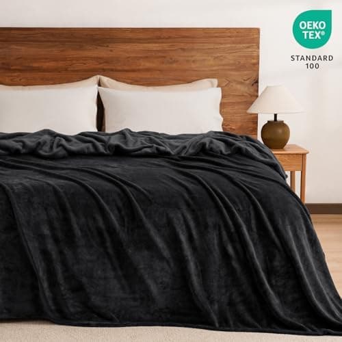 Oeko-Tex Weich Warm Kuscheldecke PHF Flauschig Fleecedecke 130x150cm - Beige, Couch, Sofa & Bett Überwurf