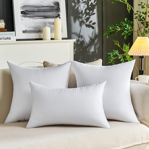 4er Set Kissenfüllung Quadratisch für Wohnzimmer und Couch Kopfkissen Zierkissen Innenkissen Weiße Dekokissen
| 4er Set