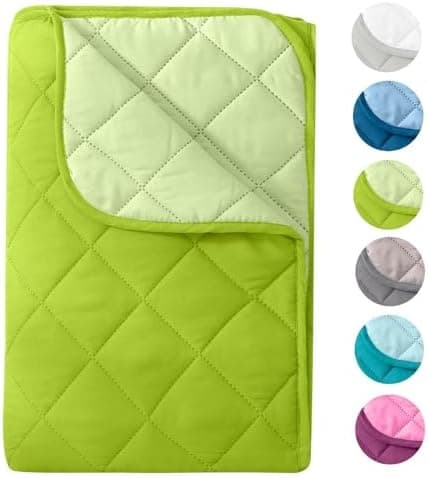 Wometo Microfaser Sommer Steppbett OekoTex - grün und hellgrün Kochfest -ideal für Camping und heiße Tage - 200x200 - oh