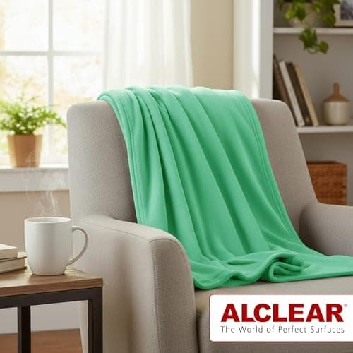 ALCLEAR Schokobraun Fleecedecken 130x160 cm, über 200 g/m2, SOFAGEDECKE DECKE Wohndecke Picknickdecke OEKO-TEX