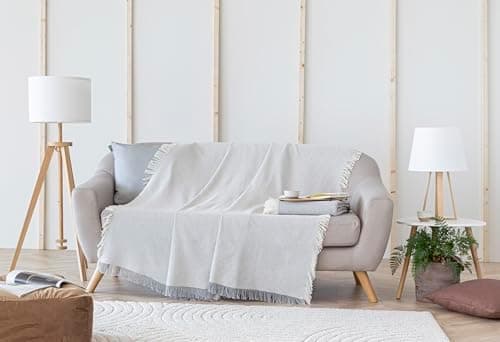 Todocama Mehrzweck-Tagesdecke - Überwurf für Bett und Sofa, cremefarben (125 x 180 cm) | Jarapas | Haushaltsgeräte | cre