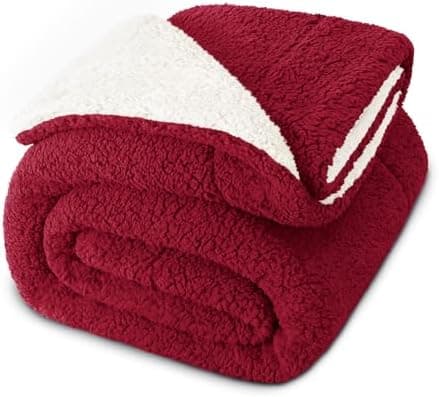 Exclusivo Mezcla Decke, Warme Kuscheldecke für Bett und Sofa, Tiefviolett/Lila 130x150 cm