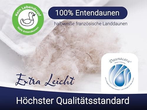 ZOLLNER Deluxe Daunenkissen - Hotelqualität – für Allergiker geeignet – Made in Germany - 40x40 cm - OEKO-TEX STANDARD 1