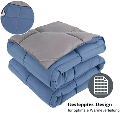 Oeko-TEX zertifizierte Nebelrosa Bettdecke HIG 155x220 cm - Weich & Flauschig - 1500g Daunenalternative (250GSM)