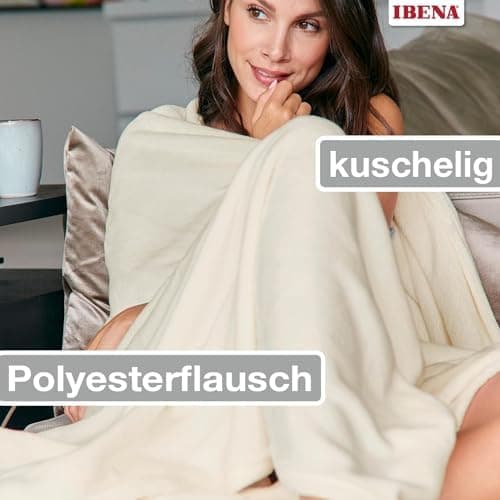 Ibena Kuscheldecke Olbia - flauschig, warm & waschbar, ideal für Kinder im Rose Farbton OEKO-TEX STANDARD 100  
Ibena Ku