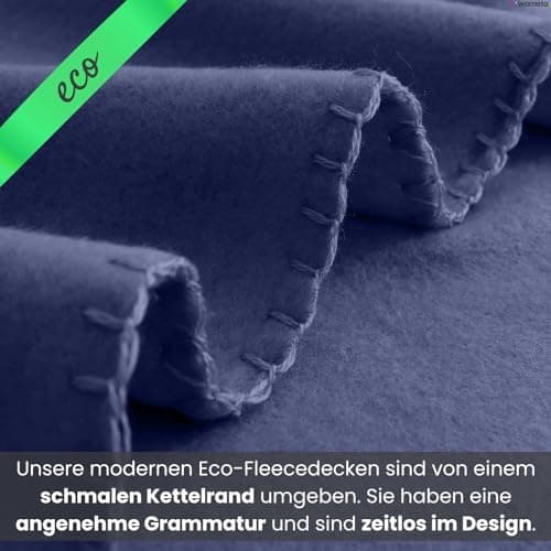 Wometo 10er Vorteilspack Fleecedecke grau Anti-Pilling Kettelrand
