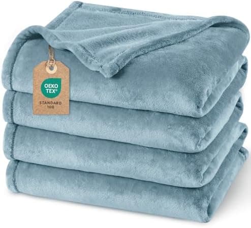 Oeko-Tex Weich Warm Kuscheldecke PHF Flauschig Fleecedecke 130x150cm - Beige, Couch, Sofa & Bett Überwurf