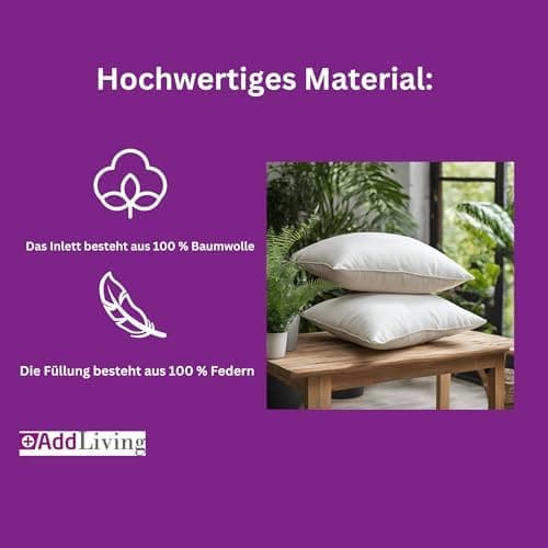 Kinder-Federkissen-Füllung 50x50cm für Baby und Kleinkinder auf dem Schlafsofa