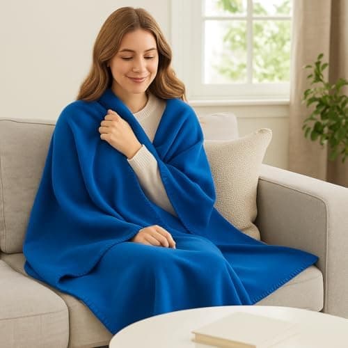 Betz Fleecedecke – weiche Wohndecke & Kuscheldecke – fürs Sofa & Bett – flauschig, leicht, wärmend & pflegeleicht – lila