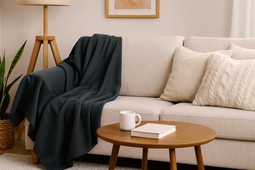 Betz Fleecedecke – weiche Wohndecke & Kuscheldecke – fürs Sofa & Bett – flauschig, leicht, wärmend & pflegeleicht – lila