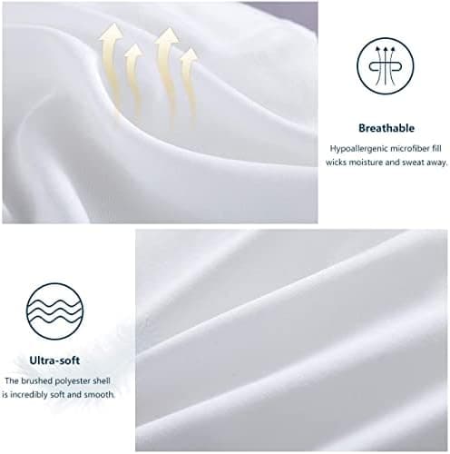 WAVVE Decke 200x220 Bettdecke, Super Weiche Zudecke Schlafdecke, Atmungsaktive Steppdecke 300gsm Mikrofaser Weiß OEKO-TE