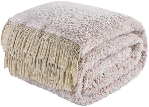 EMME Flauschige Sherpa Kuscheldecke Oeko-Tex 150x200 cm, perfekt für Winterspazieren und Relaxen - doppelseitig weich, l