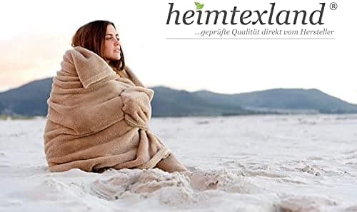Heimtexland Kuscheldecke flauschig Oekotex warm Super Soft Decke 130x170 cm Bordeaux weinrot