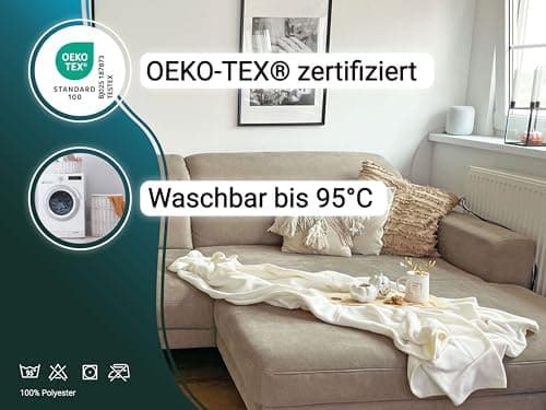 ZOLLNER Kuscheldecke in 130x170 cm - kuschelige und langlebige Fleecedecke - antistatisch und Oeko Tex® Zertifiziert