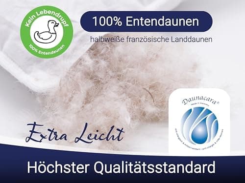 ZOLLNER Deluxe Daunenkissen - Hotelqualität – für Allergiker geeignet – Made in Germany - 40x40 cm - OEKO-TEX STANDARD 1