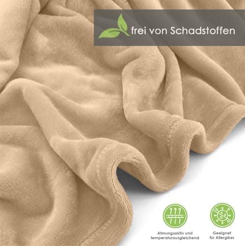 Heimtexland Kuscheldecke flauschig Oekotex warm Super Soft Decke 130x170 cm Bordeaux weinrot