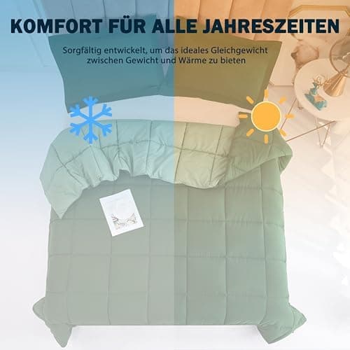 Oeko-TEX zertifizierte Nebelrosa Bettdecke HIG 155x220 cm - Weich & Flauschig - 1500g Daunenalternative (250GSM)