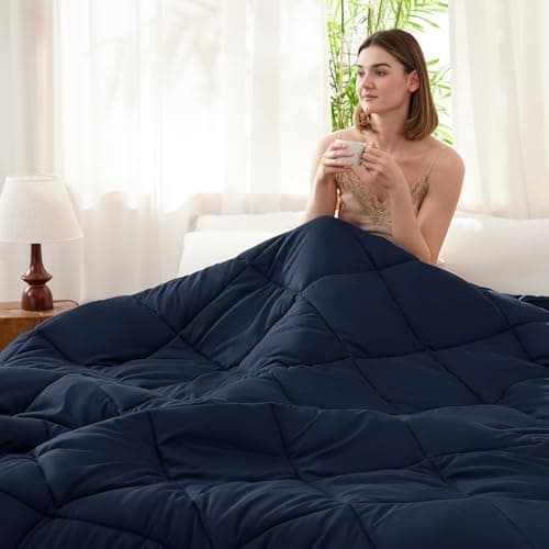WAVVE Decke 200x220 Bettdecke, Super Weiche Zudecke Schlafdecke, Atmungsaktive Steppdecke 300gsm Mikrofaser Weiß OEKO-TE