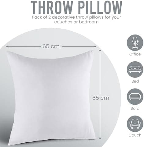 Utopia Bedding 2er Set Weiß - Innenkissen Füllkissen OEKO-TEX STANDARD 100