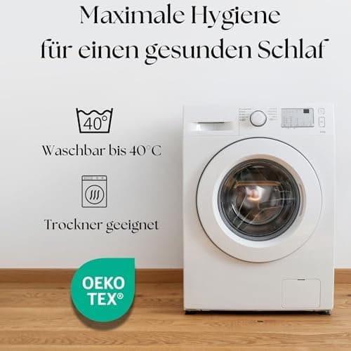 2'er Set Kopfkissen für bestem Schlafkomfort - Federkissen 80x80 cm mit Daunen & Federn - Weich und bequem zum Schlafen