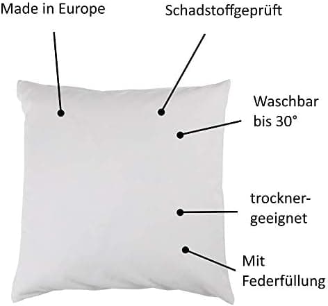 Hans-Textil-Shop Federkissen Baumwollfüllung für Innenkissen und Sofakissen 50x50 cm - Baumwolle Inlett, Federfüllung, K