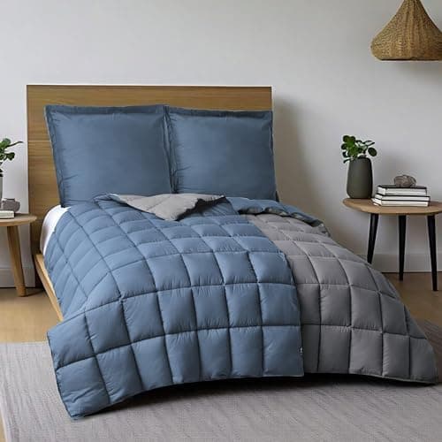 Oeko-TEX zertifizierte Nebelrosa Bettdecke HIG 155x220 cm - Weich & Flauschig - 1500g Daunenalternative (250GSM)