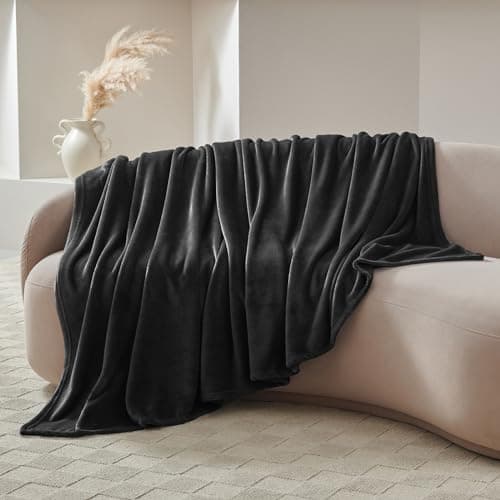 Kuscheldecke WAVVE Flauschig Warm - Sofadecke 150x200 cm Weich für Wohnraum Couchdecke GrauXL