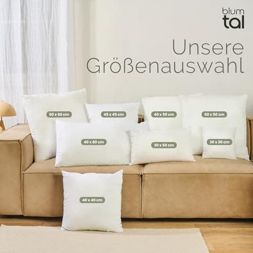 Blumtal OEKO-TEX-zertifizierte Polyester-Füllkissen 40x40 cm für Kissen - Premium-Füllung -Comfort & Gesundheit