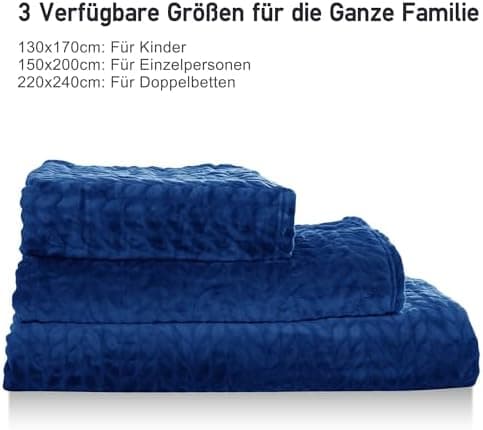 Winthome Kuscheldecke Flauschig Weich für Kinder geeignet, Warme Couchdecke Pflegeleicht, Kuschelige Fleecedecke für all