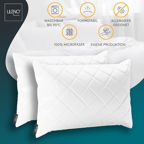 LILENO HOME 95°C waschbares Kissenfüllungsset - ideal für Allergiker - Polyester Innenkissen 40 x 40 cm als Couchkissen,