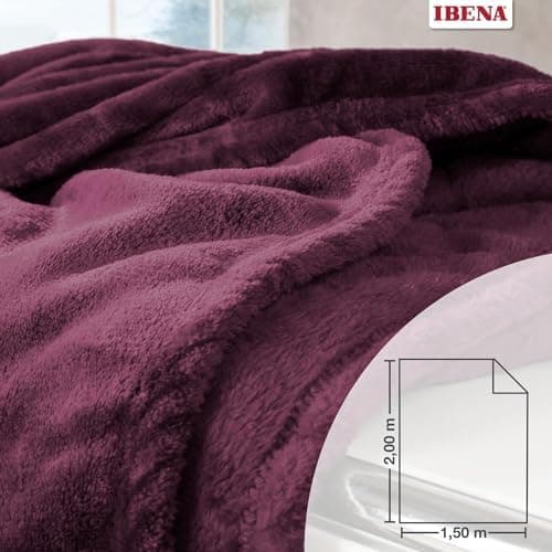 Ibena Kuscheldecke Olbia - flauschig, warm & waschbar, ideal für Kinder im Rose Farbton OEKO-TEX STANDARD 100  
Ibena Ku