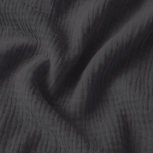 Blumtal Oeko-TEX Tagesdecke 150x200 cm - Bettüberwurf Anthrazit - Baumwolle 100% - leichte Kuscheldecke - Couch Überwurf
