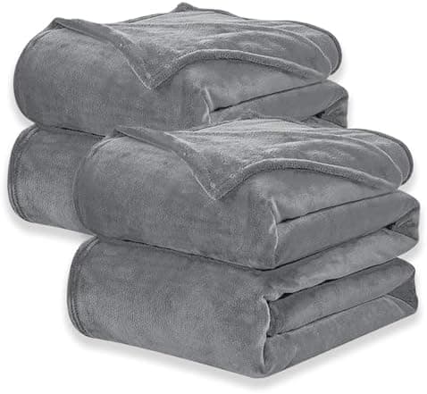 Kuscheldecke WAVVE Flauschig Warm - Sofadecke 150x200 cm Weich für Wohnraum Couchdecke GrauXL