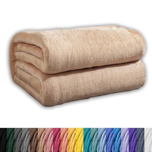 Kuscheldecke Flauschig Fleecedecke für Tiefen Schlaf und Bessere Erholung, Schwarz 130 x 160 cm