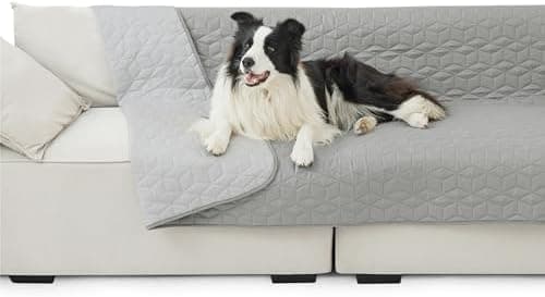 BEDSURE wasserdichte Hundedecke - 76x178 cm rutschfeste Schutzmatte für Couch, waschbar und kratzfest, Grau OEKO-TEX STA