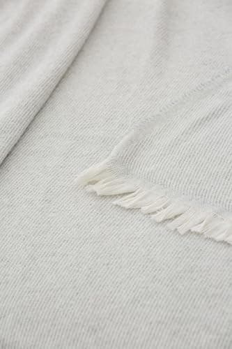 Todocama extra weiche Baumwolldecke Sandbeige, dekorativ für Sofa und Bett,softes Wohnzimmer und Schlafzimmer Accessoire