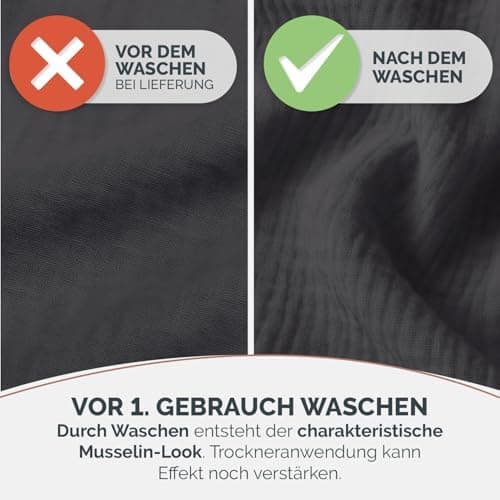 Blumtal Oeko-TEX Tagesdecke 150x200 cm - Bettüberwurf Anthrazit - Baumwolle 100% - leichte Kuscheldecke - Couch Überwurf