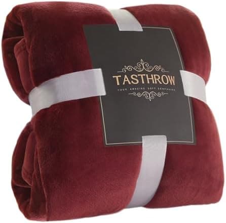 TASTHROW Weiche Fleecedecke für Wohnzimmer, Soft und Warm Tagesdecke, perfekt für Familie und Gäste (Rosa, 130x180cm)