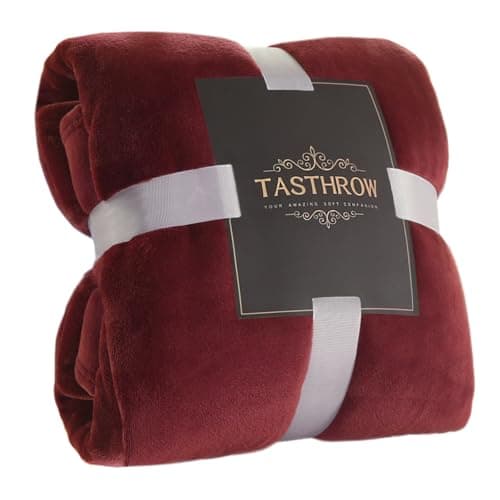 TASTHROW Weiche Fleecedecke für Wohnzimmer, Soft und Warm Tagesdecke, perfekt für Familie und Gäste (Rosa, 130x180cm)