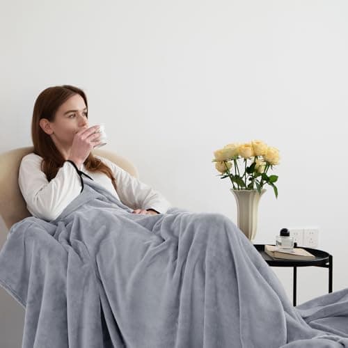 CozyLux Kuscheldecke Flauschig für 4 Jahreszeiten - Weich/Warm/Leicht - Sofa/Bett/Couch 150x200cm Grau