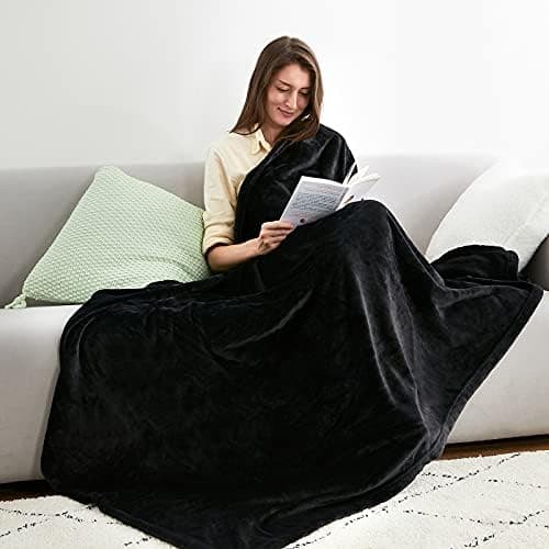 EHEYCIGA Flauschig weiche Kuscheldecke Grau 130x165 für Wohnzimmer und Sofa OEKO-TEX
| EHEYCIGA weiche warme Fleecedeck
