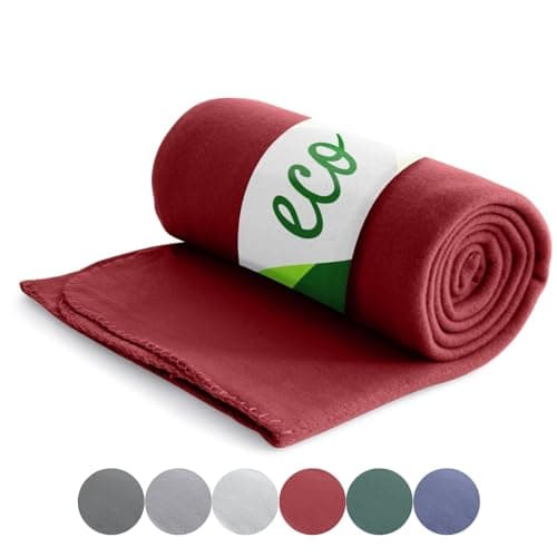 Wometo Eco Fleecedecke 100% recyceltes Material - Dunkelgrau ca. 400 g OEKO-TEX geprüft Anti-Pilling & Kettelrand

Womet