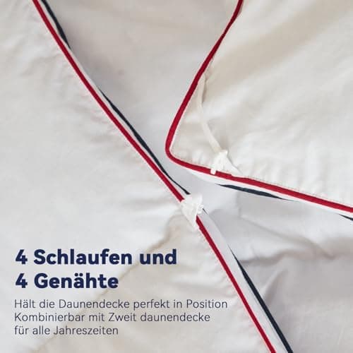 Premium Daunendecke 135x200cm, Ganzjahresdecke für die gesamte Familie, perfekt zur Winterschluss/libsaison, 100% Geräus