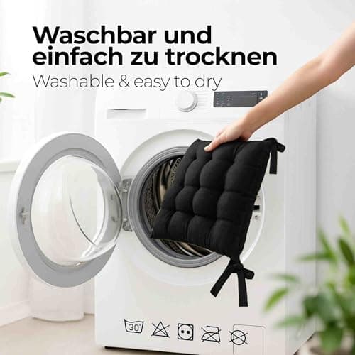Etérea Türkiswaschbares Sitzkissen Stuhl 40x40 2er Set Inneneinbau - Outdoor & Indoor - OEKO-TEX Made in Green