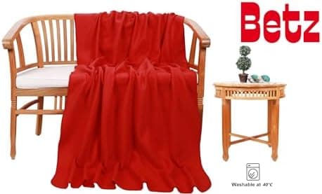 Betz Fleecedecke – weiche Wohndecke & Kuscheldecke – fürs Sofa & Bett – flauschig, leicht, wärmend & pflegeleicht – lila